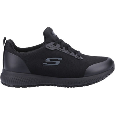 Skechers Squad Sr Wide Slip Resistant Occupational Shoe Black