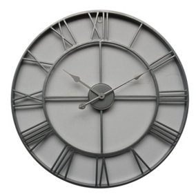 Skeleton Wall Clock - Metal - L5 x W70 x H70 cm - Silver