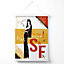 Sketch Quotes Style and Fashion Poster with Hanger / 33cm / White