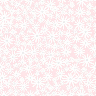Skinny Dip Pink Floral Mica effect Embossed Wallpaper