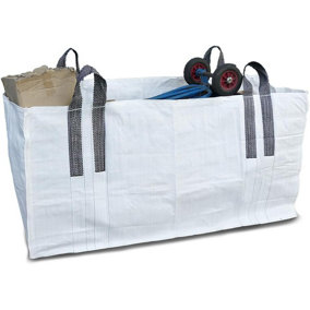 Skip Bag - PREMIUM GRADE Skip Bag with Certification - Extra large bag with reinforced lifting loops - Builders Waste & Garden Was