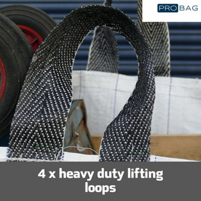 Skip Bag - PREMIUM GRADE Skip Bag with Certification - Extra large bag with reinforced lifting loops - Builders Waste & Garden Was - 3