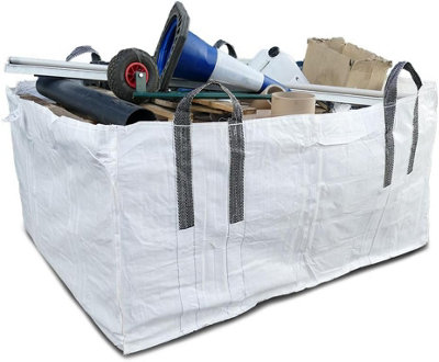 Skip Bag - PREMIUM GRADE Skip Bag with Certification - Extra large bag with reinforced lifting loops - Builders Waste & Garden Was