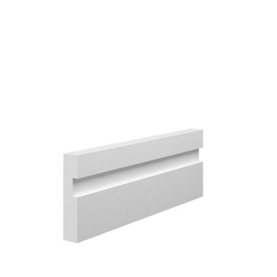 Skirting World 15mm Grooved MDF Architrave - 70mm x 15mm x 2440mm, Primed, No Rebate