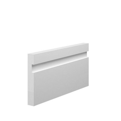 Skirting World 15mm Grooved MDF Architrave - 95mm x 15mm x 2440mm, Primed, No Rebate