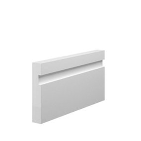 Skirting World 15mm Grooved MDF Architrave - 95mm x 18mm x 2440mm, Primed, No Rebate