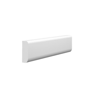 Skirting World Bullnose MDF Dado Rail - 50mm x 18mm x 4200mm, Primed (pack of 2)