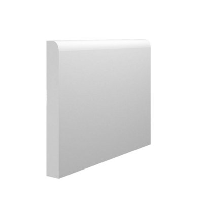 Skirting World Bullnose MDF Skirting Board - 120mm x 18mm x 4200mm, Primed, No Rebate