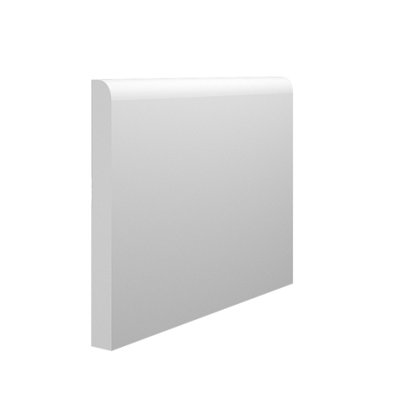 Skirting World Bullnose MDF Skirting Board - 195mm x 15mm x 4200mm, Primed, No Rebate