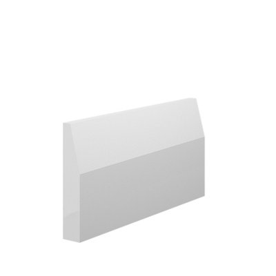 Skirting World Chamfer MDF Architrave - 95mm x 18mm x 3050mm, Primed