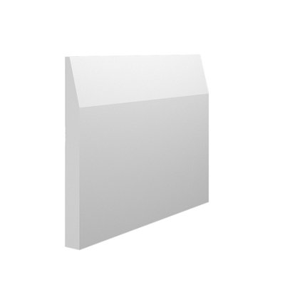 Skirting World Chamfer MDF Skirting Board - 120mm x 15mm x 4200mm, Primed, No Rebate