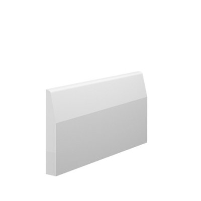 Skirting World Chamfer Round MDF Architrave - 95mm x 15mm x 2440mm, Primed