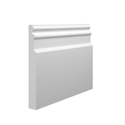 Skirting World Colonial MDF Skirting Board - 170mm x 18mm x 4200mm, primed, no rebate (pack of 4)