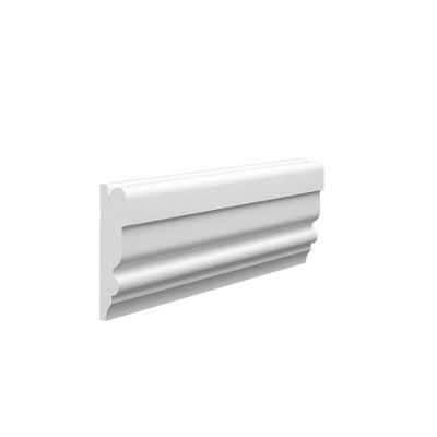 Skirting World Georgian MDF Picture Rail - 70mm x 18mm x 4200mm, Primed (pack of 2)