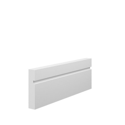 Skirting World Grooved 1 Square MDF Architrave - 70mm x 15mm x 2440mm, Primed