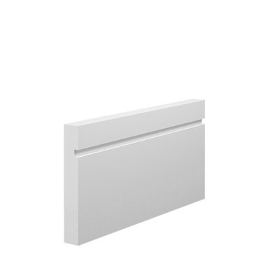 Skirting World Grooved 1 Square MDF Architrave - 95mm x 15mm x 2440mm, Primed