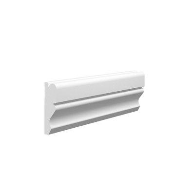 Skirting World Mini Ogee 1 MDF Picture Rail - 60mm x 18mm x 4200mm, Primed (pack of 2)