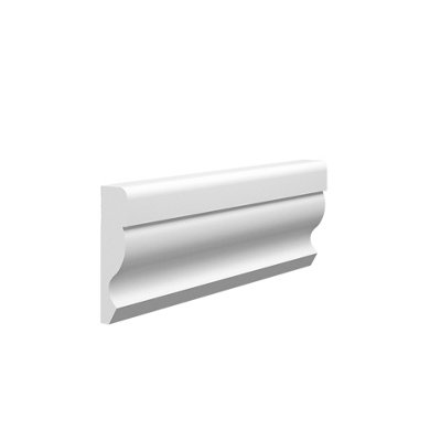 Skirting World Ogee 1 MDF Dado Rail - 70mm x 25mm x 4200mm, Primed (pack of 2)