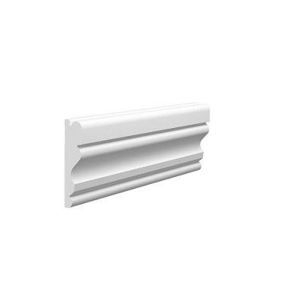 Skirting World Ogee 2 MDF Dado Rail - 70mm x 18mm x 4200mm, Primed (pack of 2)