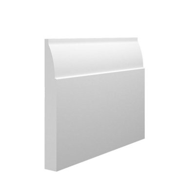 Skirting World Ovolo MDF Skirting Board - 145mm x 18mm x 4200mm, Primed, No Rebate (Pack of 4)