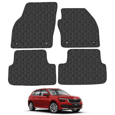 Skoda Kamiq 2017-Onwards Car Floor Mats Rubber Tailored Fit 4pcs Set Heavy-Duty