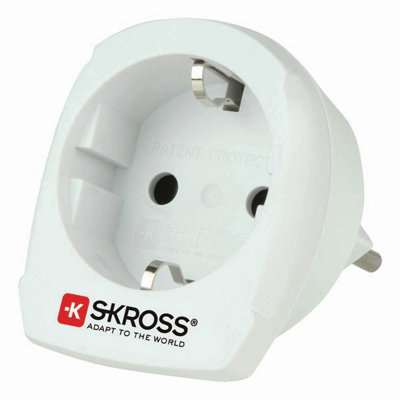 Skross Mains Travel Adapter Combo World & EU Shuko CEE 7/3 to Swiss Switzerland