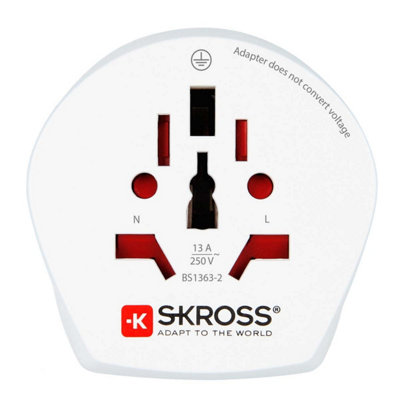 SKross Travel Adapter Combo - World to IS Earthed