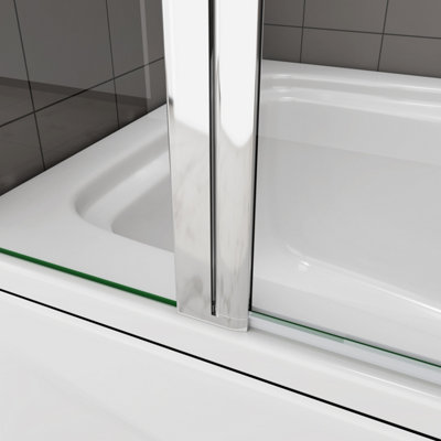 SKY Bathroom 1000x1400mm Pivot Bath Shower Screen Tempered Glass Door Panel