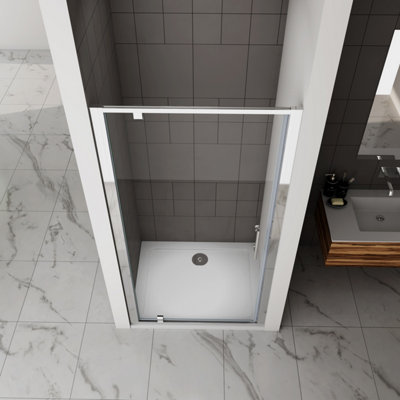 SKY Bathroom 1000x1900mm Pivot Shower Enclosure Tempered Glass Screen Door