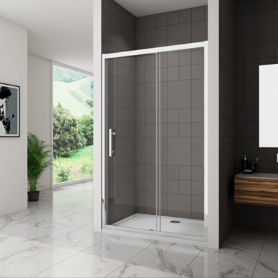 ELEGANT 1400 X 800mm Modern Sliding Shower Enclosure