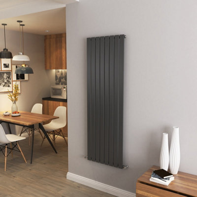 SKY BATHROOM 1600x544mm Single Anthracite High Heat Output Flat Panel ...