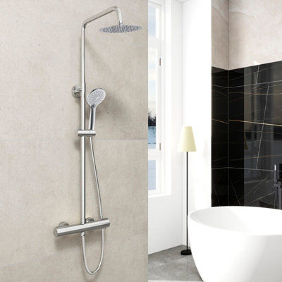 SKY Bathroom 3-spray pattern Chrome Thermostatic Shower kit | DIY at B&Q