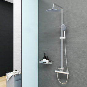 SKY Bathroom 3-spray pattern Chrome Thermostatic Shower kit