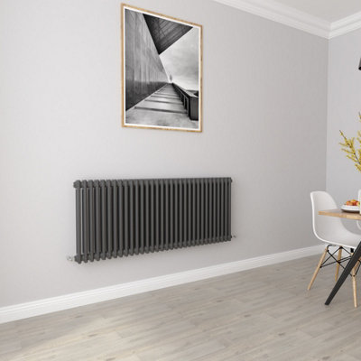 SKY BATHROOM 600x1460mm Anthracite High Heat Output Cast 2 Column ...