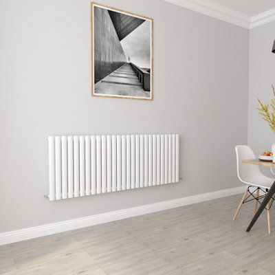 SKY BATHROOM 600x1590mm Single White High Heat Output Oval Column ...