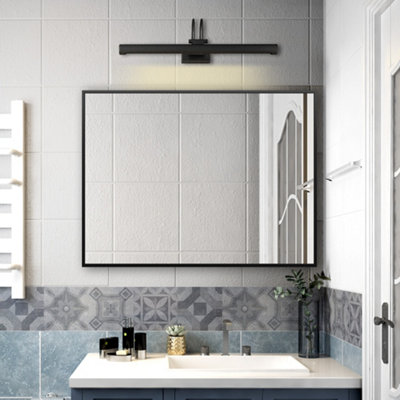SKY Bathroom 70x50cm Black Framed Rectangular Mirror Bathroom Dressing ...