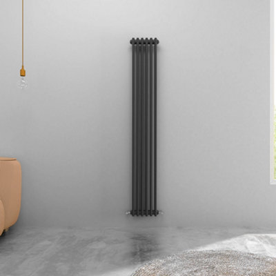 SKY Bathroom Anthracite Radiator 2 Column Cast Iron 1800x290mmVertical ...