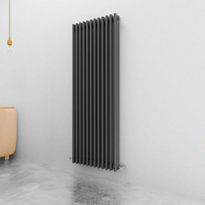 SKY Bathroom Anthracite Radiator 3 Column Cast Iron 1500x560mmVertical ...