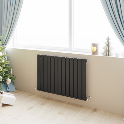 Sky Bathroom Black Radiator Central Heating Rads Single 600x884mm Flat ...