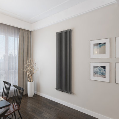 SKY BATHROOM Central Heating Cast Iron 2 Column 1800x560mm Anthracite ...