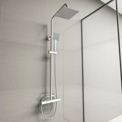 SKY Bathroom Chrome effect Wall-mounted Shower 250mm | DIY at B&Q
