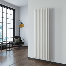 SKY bathroom Desinger Oval Column Radiator Vertical Central Heating 1800x590mm White