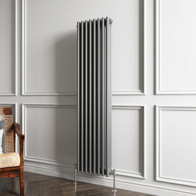 SKY Bathroom Radiator Cast Iron 3 Column 1500x380mm Anthracite Vertical ...