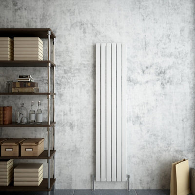 SKY Bathroom Radiator Flat Panel 1600x408mm White Vertical Single ...