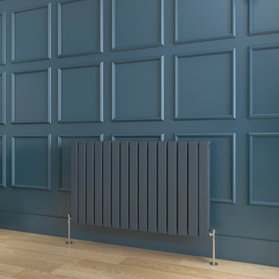 SKY Bathroom Radiator Flat Panel 600x1020mm Anthracite Horizontal ...