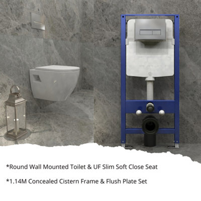 1140mm Heigh Aica Concealed Toilet Cistern Frame Set - Aica Bathrooms