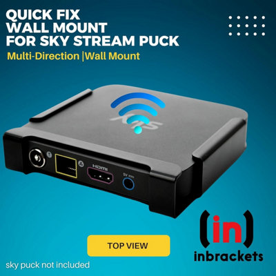Sky Stream Puck Box Wall Mount  Multi Direction Bracket Easy Screwless Quick Install for Sky Stream Puck Wall Mount UK Made - 4