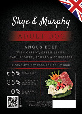 Skye & Murphy Dog Food Superfood 65 Angus Beef Adult Dog - 12kg