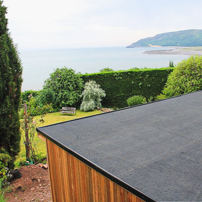 SkyGuard Rubber Roof Kit For Garden Rooms & Outbuildings, EPDM Membrane, Trims & Adhesives (2.1m x 2m)