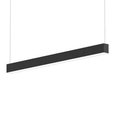 SKYLine LED 1.5m Linear Light Pendant or Surface Black Finish 4000K Natural White